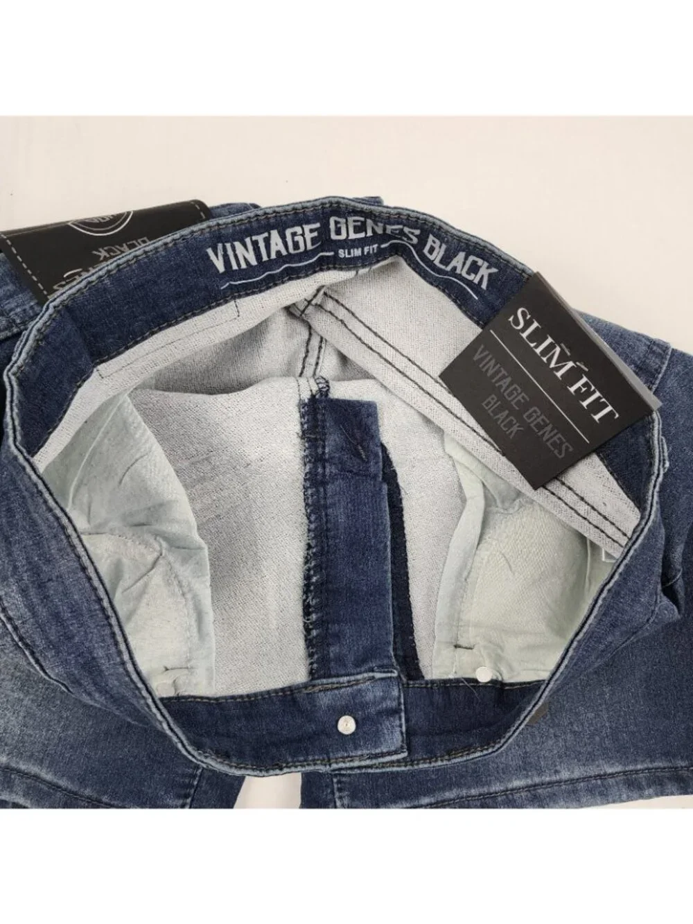 Vintage Genes Black Shorts Mens 30W Blue Slim Fit (30x8) NWT